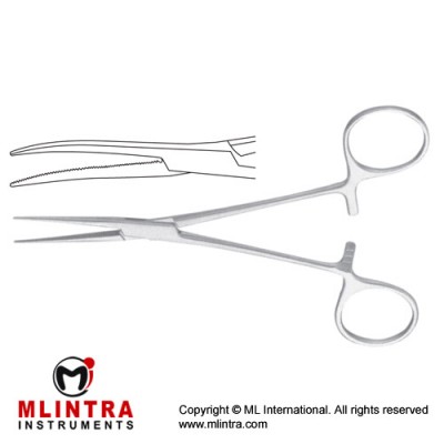 Coller Haemostatic Forceps Curved Stainless Steel, 14 cm - 5 1/2" 